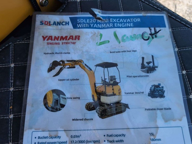(1)-mini-excavator-sdle20-with-yanmar-engine---diesel-image-7
