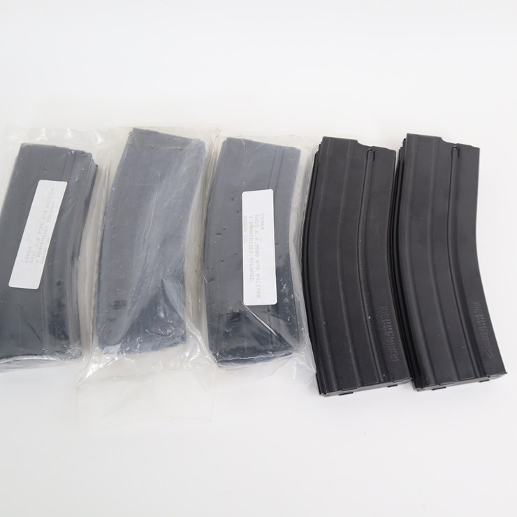 #39 • #4038 • (5) AR15 6.8 SPC Steel 25rd and 30rd Magazines