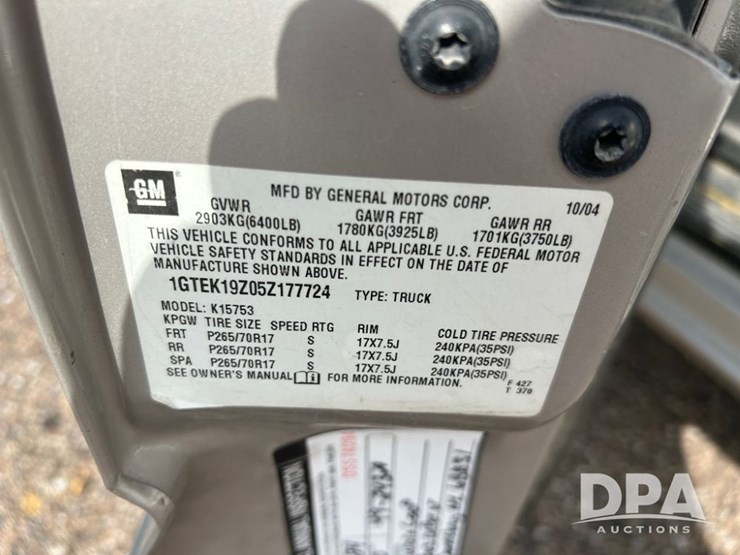 2005-gmc-extended-cab-pickup-(cp1139,-unit-7170)-image-30