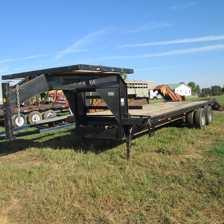 #29509 • 1997 Pro-Trak 20' T/A Steel Gooseneck Flatbed Trailer 1P9DG2528VC298151