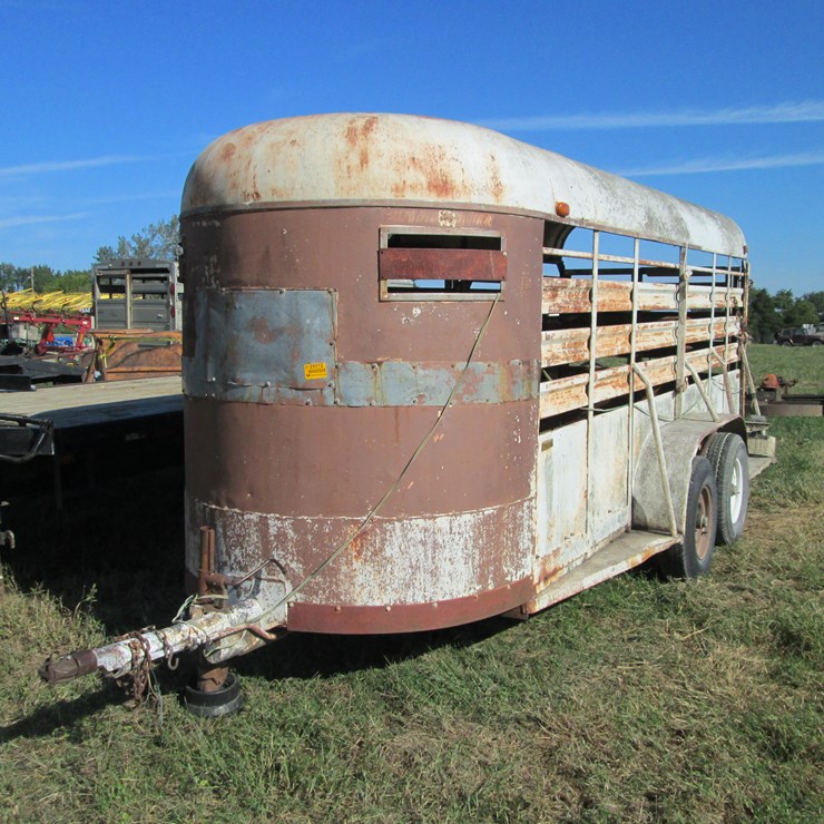 #29512 • Homemade 16' T/A Steel Stock Trailer