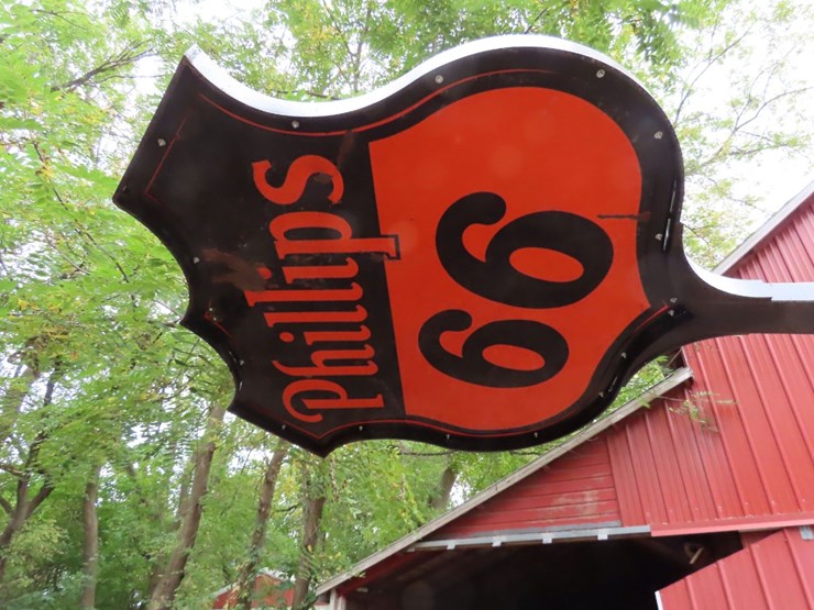 phillips-66-double-sided-porcelain-sign-in-with-bracket-and-pole-image-11