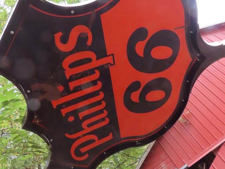 phillips-66-double-sided-porcelain-sign-in-with-bracket-and-pole-image-7