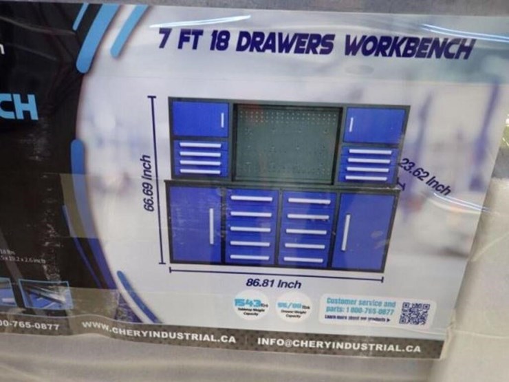 unused-steelman-7-ft-garage-cabinet-work-bench-image-4