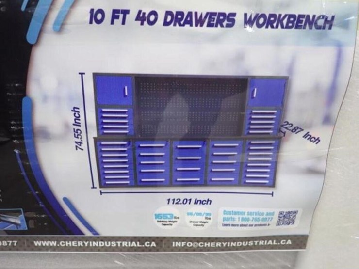 unused-steelman-10-ft-garage-cabinet-work-bench-image-4