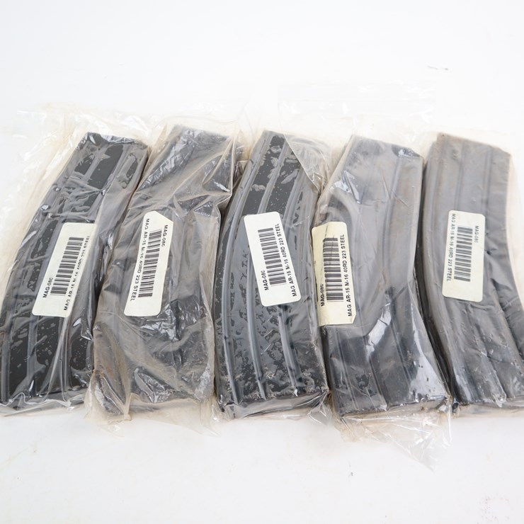 #32 • #4004 • (5) AR15 223/5.56 40rd Steel Magazines
