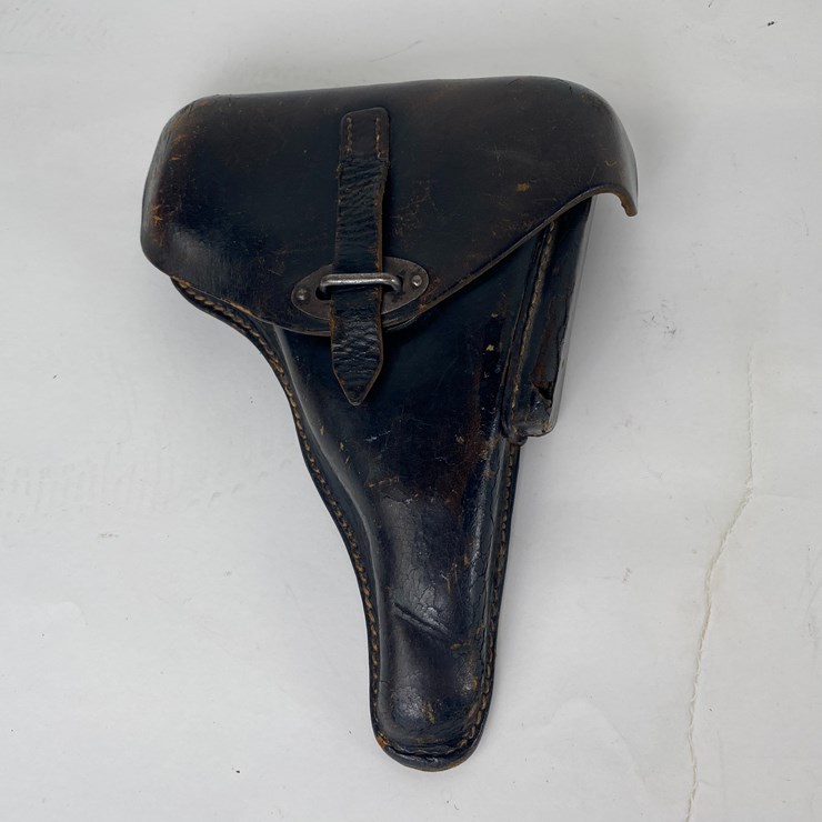 #19 • #4348 • German Walther P38 Leather Holster. Dated 1943