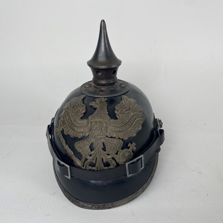 #85 • #4352 • WWI German Prussian Pickelhaube Helmet