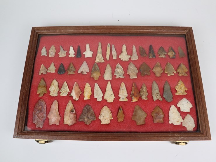 #19-•-#4164-•-(54)-framed-native-american-artifacts-image-1