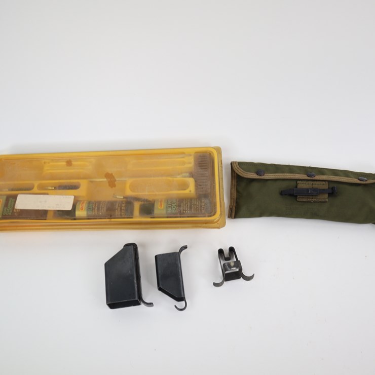 #75 • #4060 • (5) Vietnam Era US M16 Cleaning Kit Outers 22 Cleaning Kit and Steel Magazine Speed Loa...