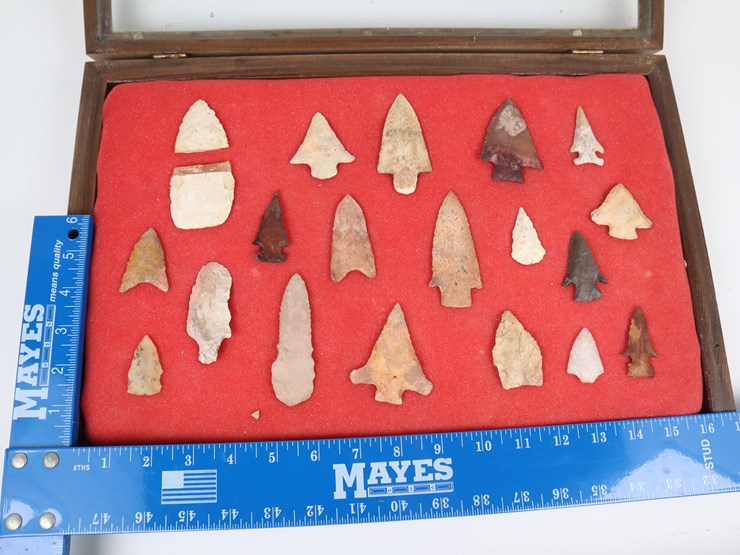 #106-•-#4176-•-(19)-framed-repaired-native-american-artifacts-image-2