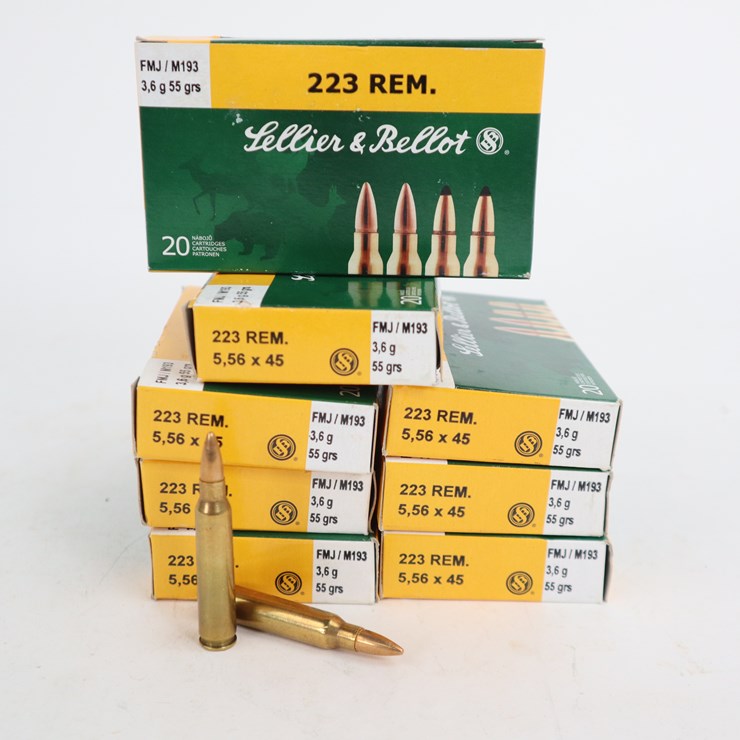 #95 • #4101 • (160rds) Sellier and Bellot 223 REM FMJ Ammunition