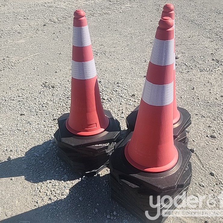 Unused 2025 TPM PE Reflective Traffic Cones 29” Height, Base Size 14” x 14” (50 of)