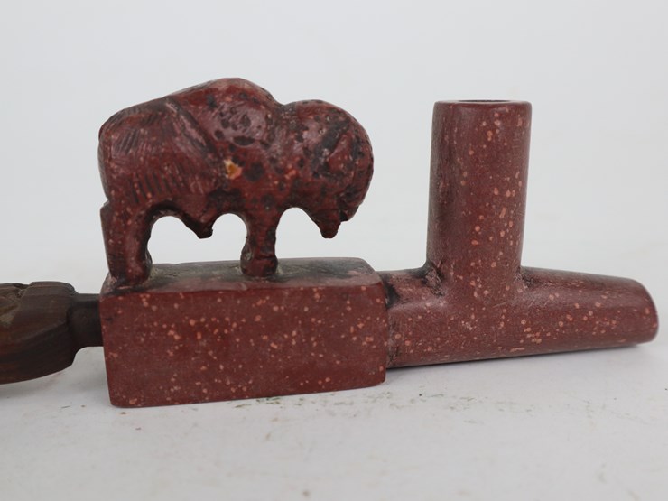#40-•-#4303-•-15"-modern-clay-trade-pipe-relic-by-george-labonte-image-2