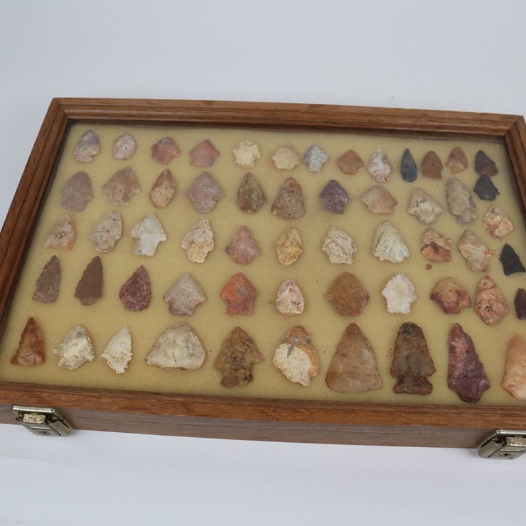 #68 • #4174 • (56) Framed Native American Artifacts