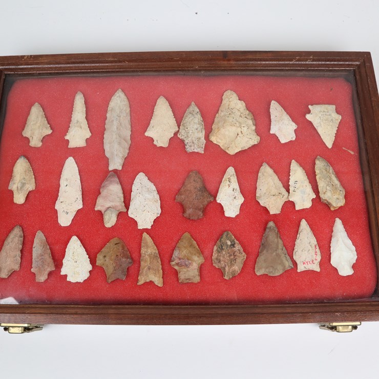 #18 • #4163 • (27) Framed Native American Artifacts