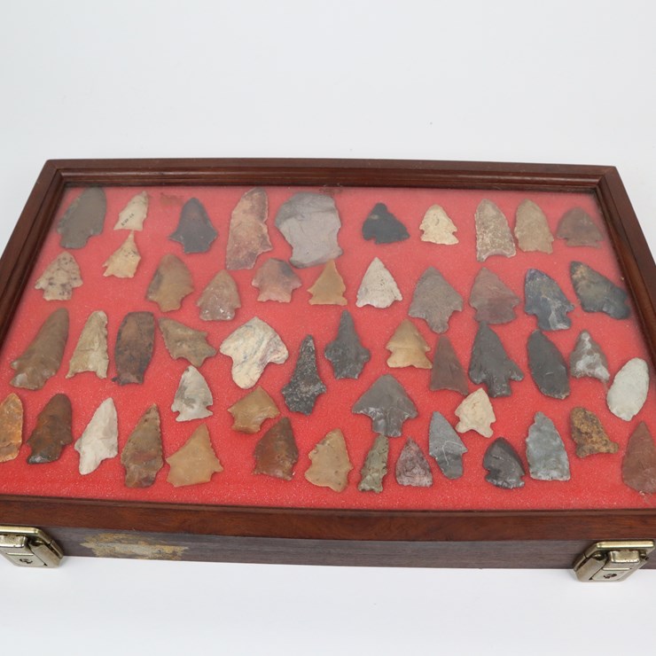 #67 • #4173 • (52) Framed Native American Artifacts