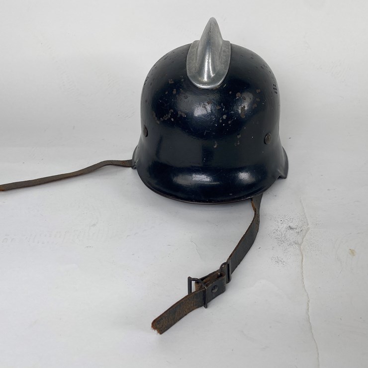 #80 • #4353 • German Model WWII M1934 Fire Police Helmet