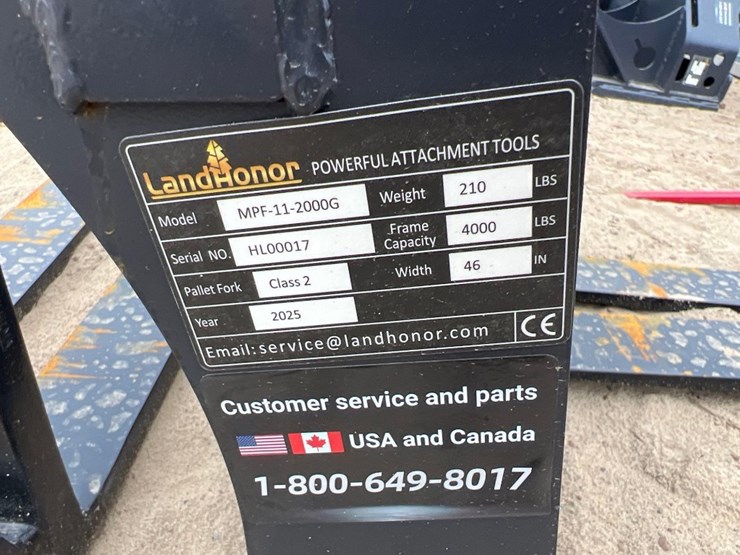 unused-landhonor-mpf-11-2000g-pallet-forks-frame-image-3