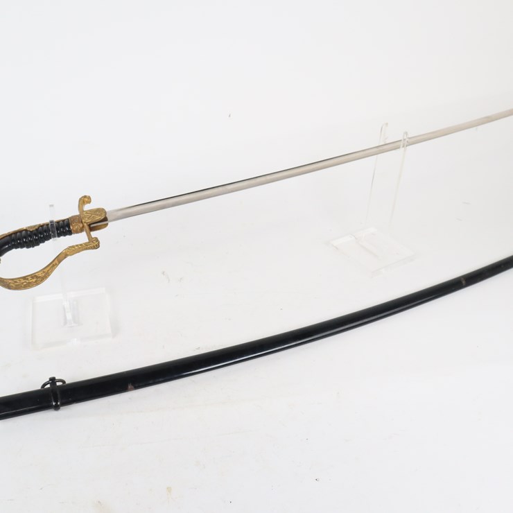 #29 • #4337 • Pre WWII German Military Lion Head Officer's Sword with Ruby Eyed Lion by Rich A. Herder