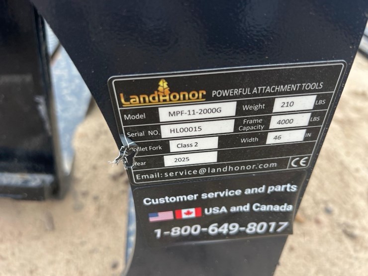 unused-landhonor-mpf-11-2000g-pallet-forks-frame-image-4