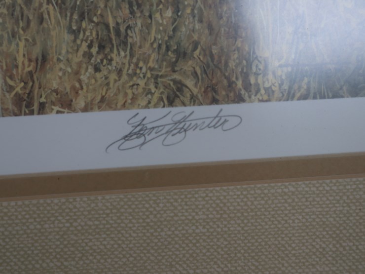 #70-•-#4237-•-framed-ken-hunter-bison-signed-print-for-national-parks-foundation-75th-anniversary-347/2000-image-2