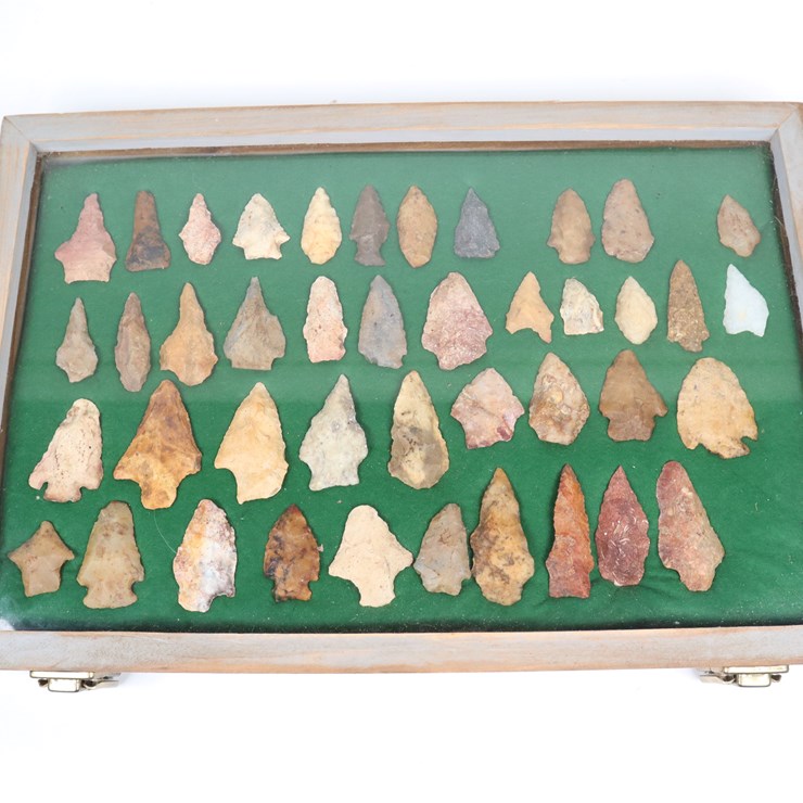 #21 • #4161 • (42) Framed Native American Artifacts