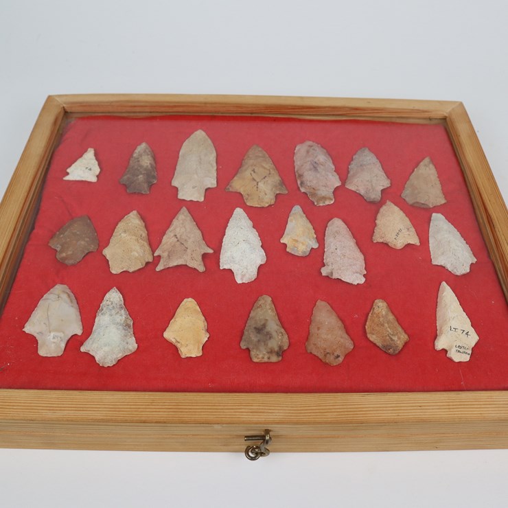 #65 • #4171 • (35) Framed Native American Artifacts