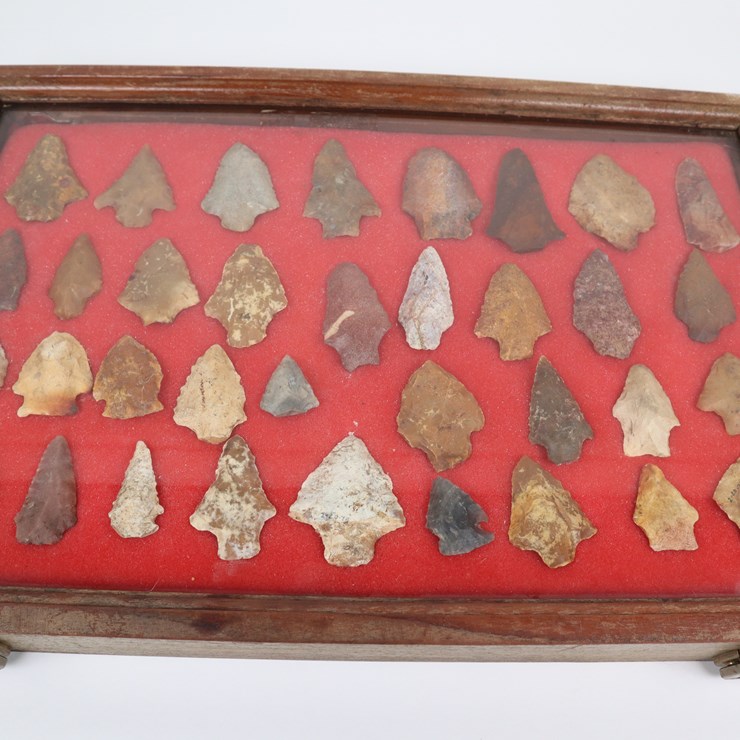 #63 • #4169 • (35) Framed Native American Artifacts