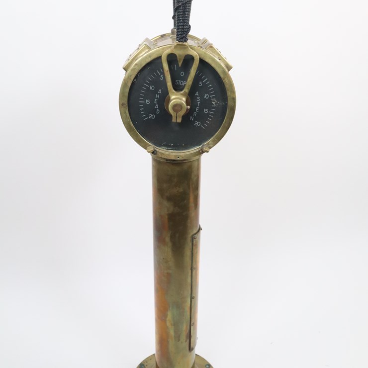 #16 • #4335 • Vintage 10" Brass Ship's Telegraph