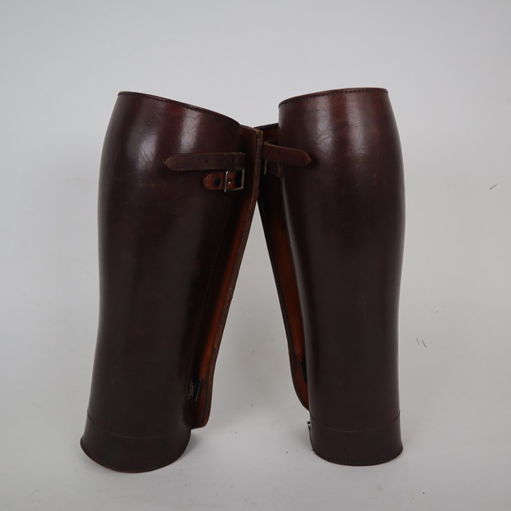 #27 • #4261 • WWI Officer's Leather Puttees