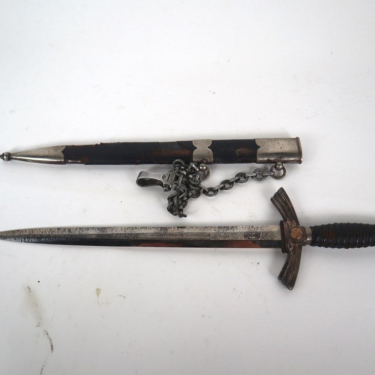 #81 • #4275 • WWII German Luftwaffe Dagger 12" Blade and 18" Overall Length