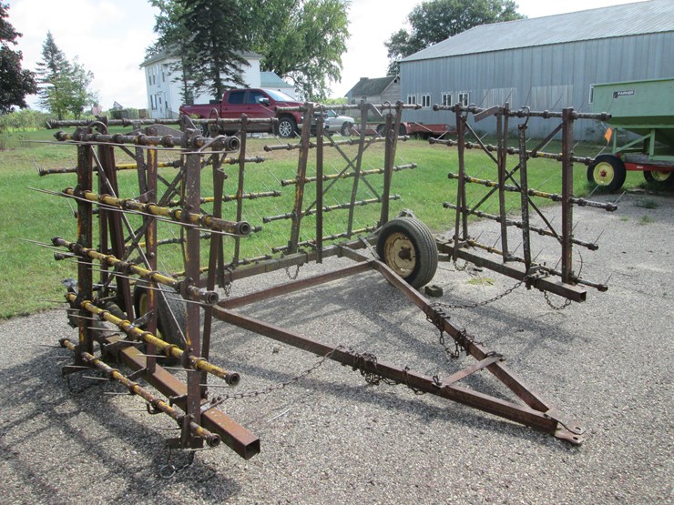 #5031-•-(4)-section-spring-tooth-drag-on-cart-image-2