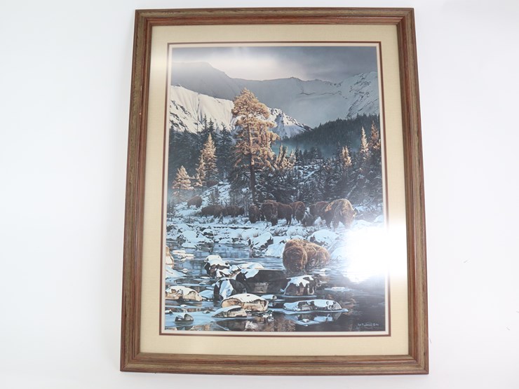 #105-•-#4238-•-framed-"morning-thunder"-by-rod-frederick-limited-edition-signed-print-image-1