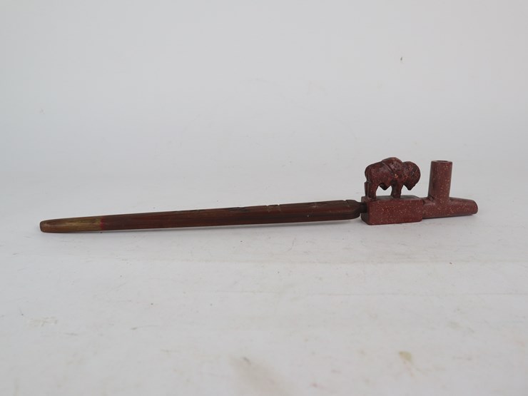 #40-•-#4303-•-15"-modern-clay-trade-pipe-relic-by-george-labonte-image-1