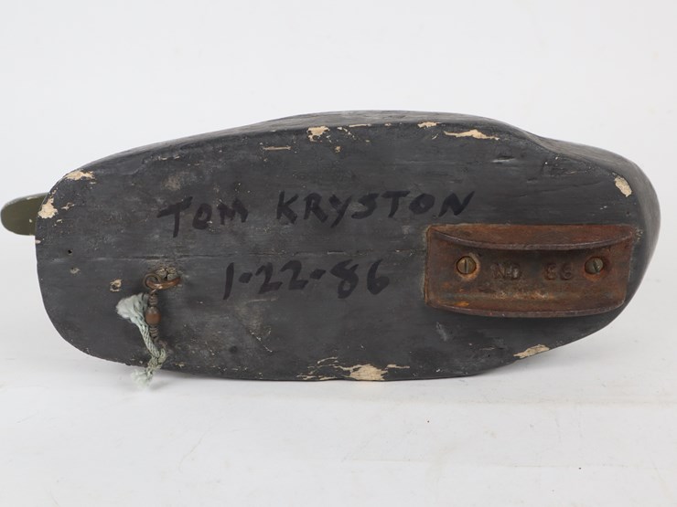 #73-•-#4254-•-tom-kryston-hand-painted-wood-duck-decoy-image-4