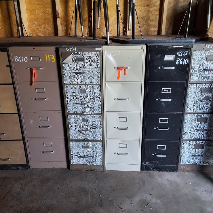 #501 • LOT OF 6 4-DRAWER FILE CABINETS
