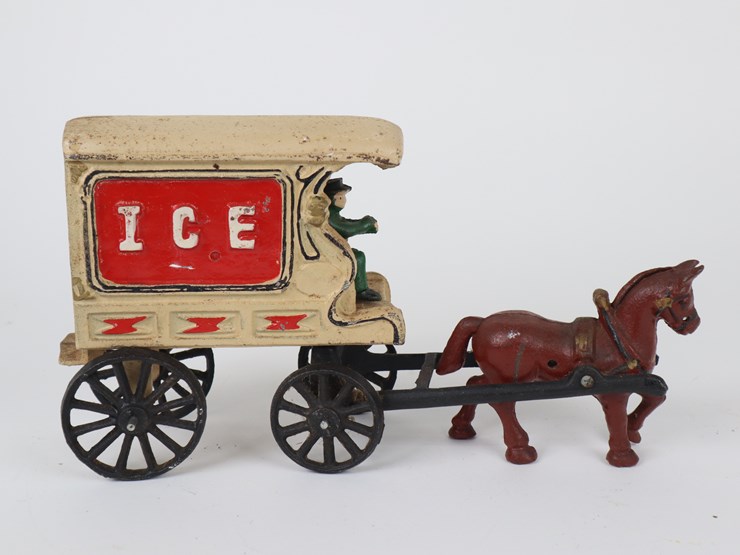 #39-•-#4203-•-vintage-cast-iron-horse-drawn-ice-wagon-image-4