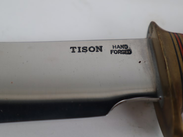 #34-•-#4247-•-bobby-tison-redbone-forge-custom-hunting-knife-with-leather-sheath-image-4