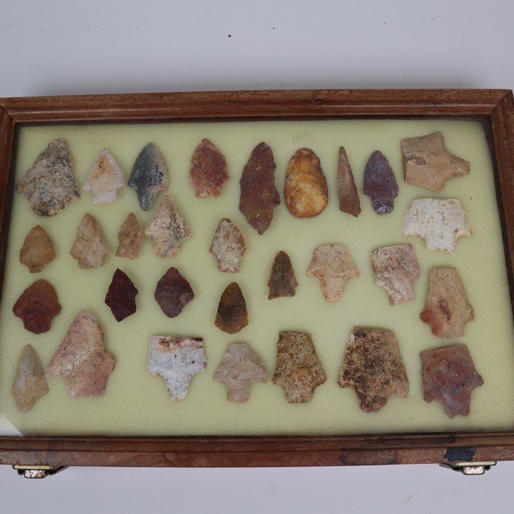 #22 • #4162 • (30) Framed Native American Artifacts