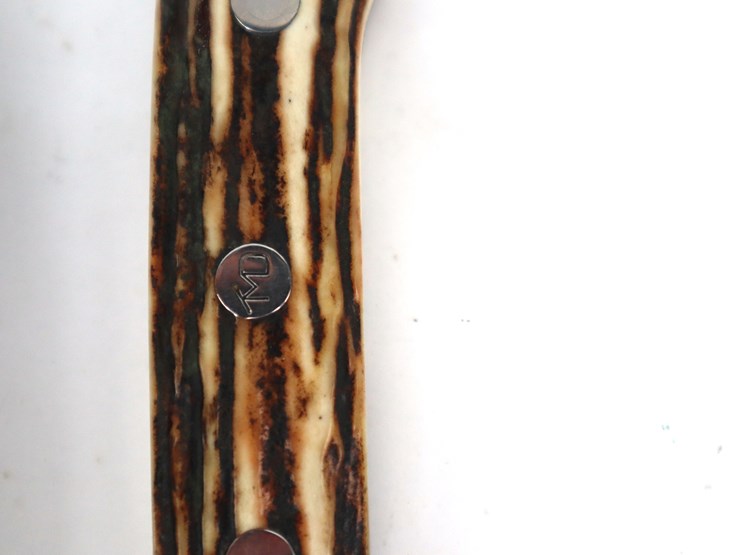 #78-•-#4250-•-ted-m-dowell-custom-fixed-blade-hunting-knife-with-stag-handle-and-leather-sheath-image-4