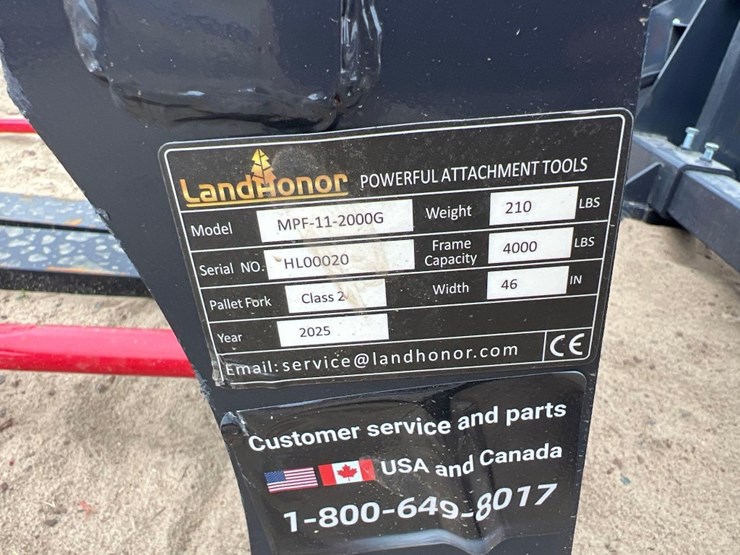 unused-landhonor-mpf-11-2000g-pallet-forks-frame-image-3
