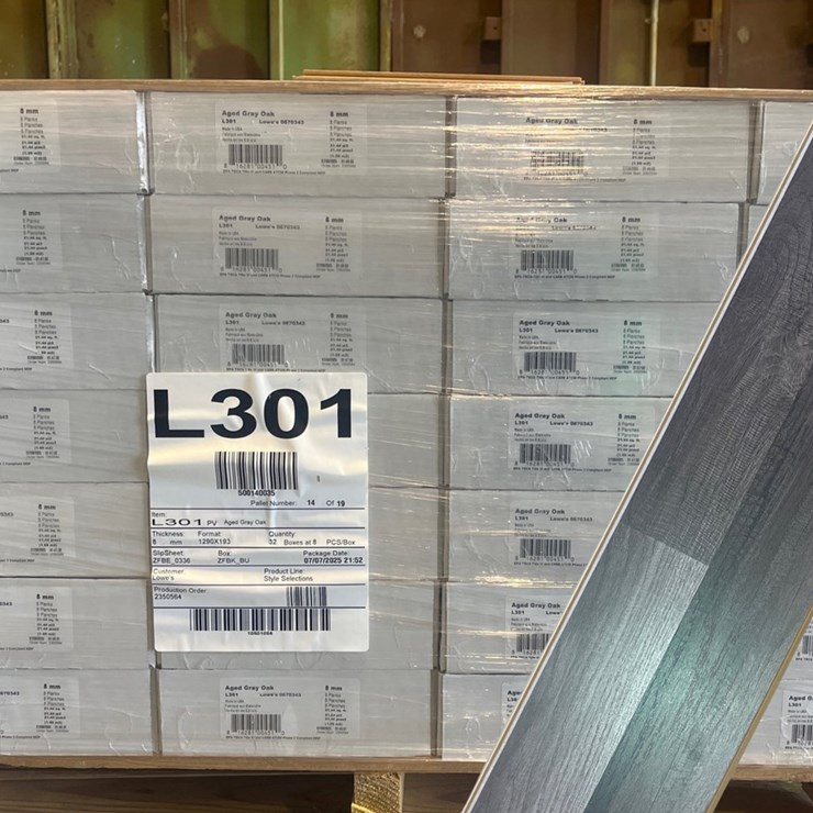 #624 • Approx. 589.12 SQ FT | AGED GREY OAK Color Flooring