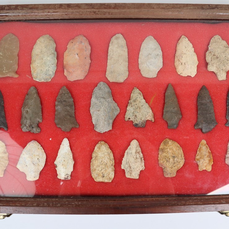 #62 • #4168 • (23) Framed Native American Artifacts