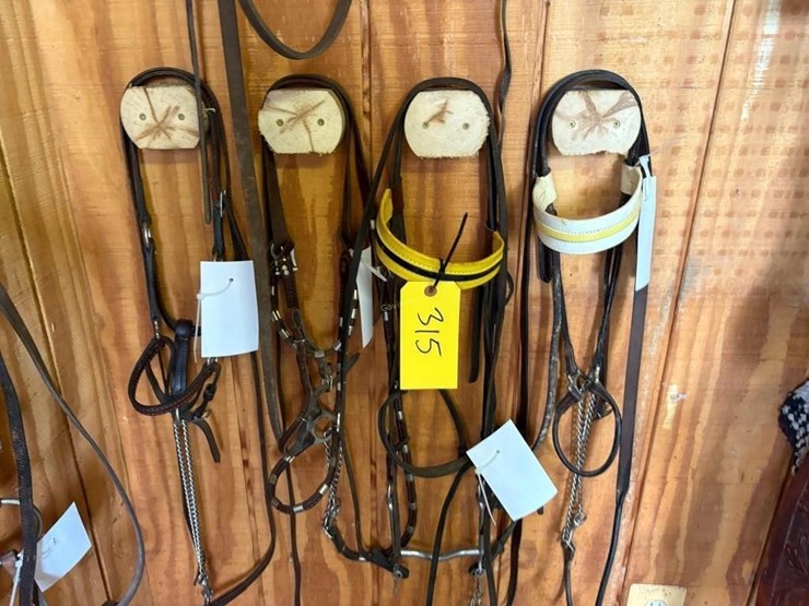 (2)-in-hand-show-bridles-&-(2)-halters-image-1