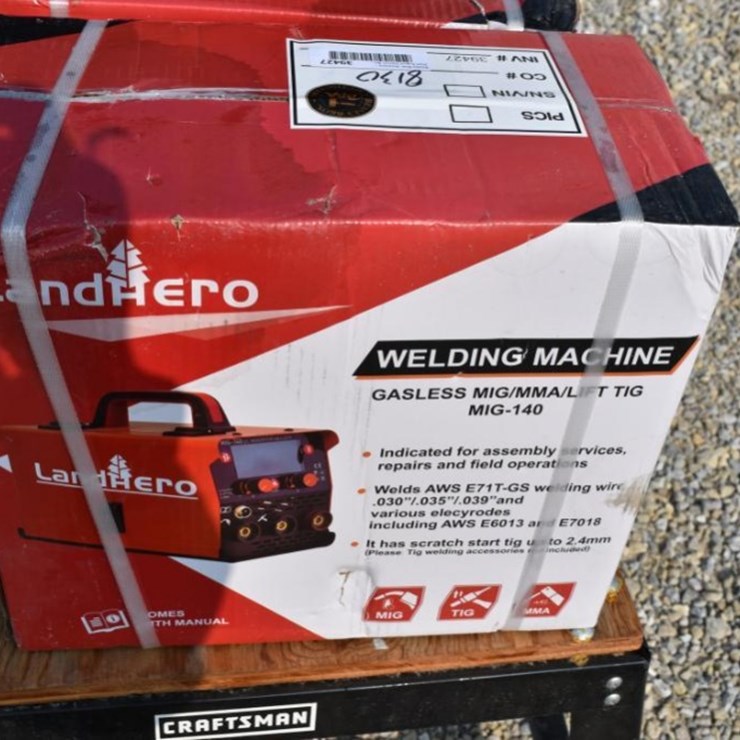 LandHero MIG-140 Gasless MIG Welder, Supports MIG/MMA/Lift TIG