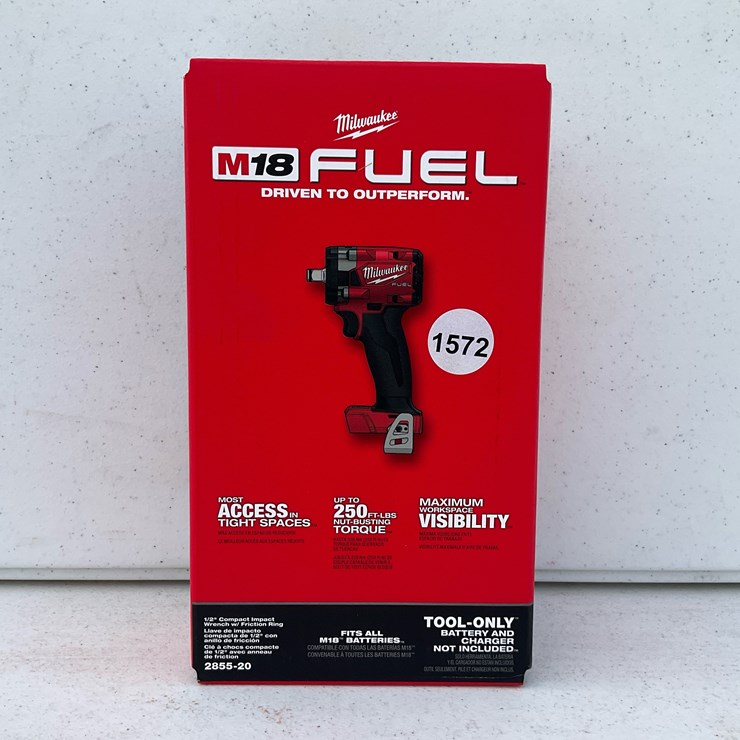 #1572 • Milwaukee M18 FUEL™ 1/2 " Compact Impact Wrench w/ Friction Ring Bare Tool