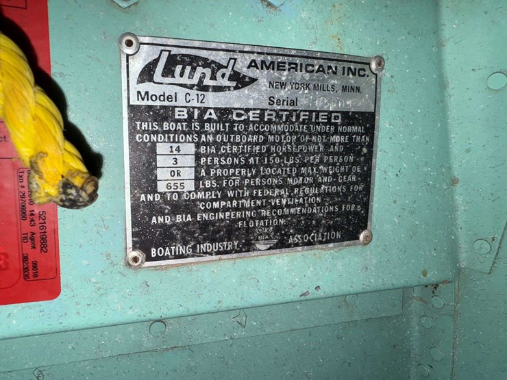 1972-lund-12'-boat,-aluminum,-johnson-4hp-motor-image-12
