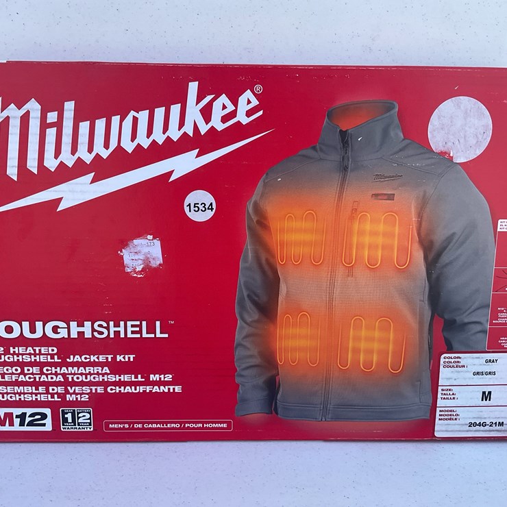 #1534 • Gray Milwaukee TOUGHSHELL Medium Heated Jacket Without Battery