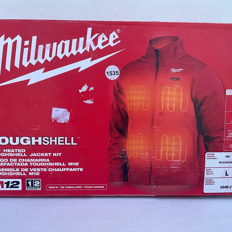#1535 • Red Milwaukee TOUGHSHELL Large Heated Jacket Without Battery